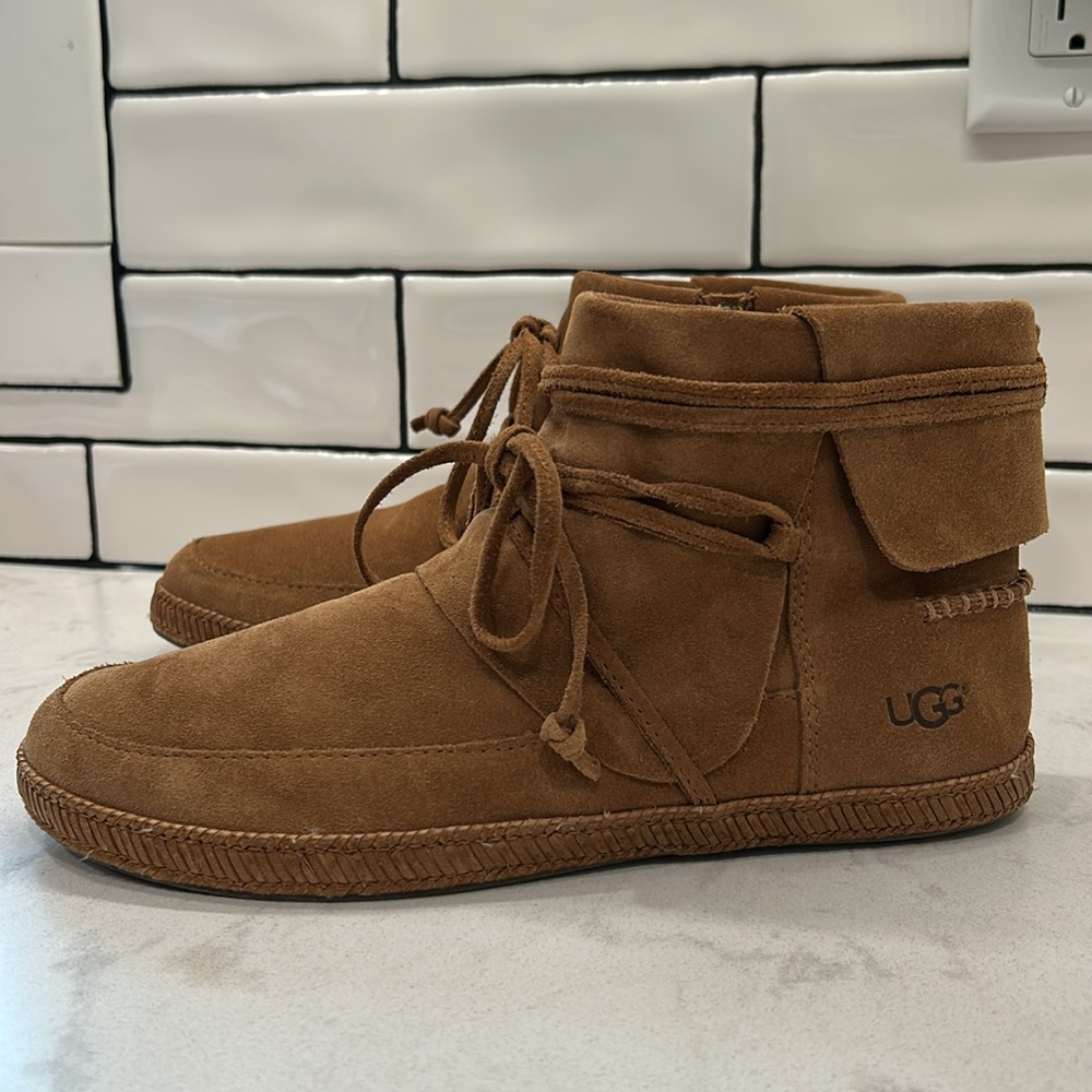 Ugg Women's Reid Suede Leather - Chestnut Boots - Picture 6 of 16